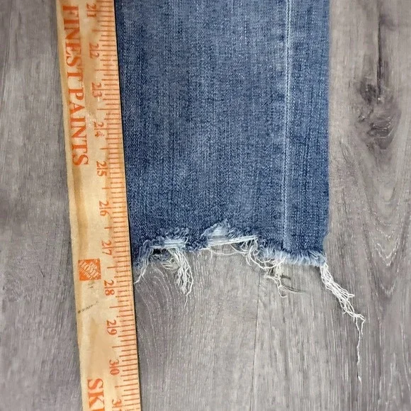 7 For All Mankind Josefina Jeans Womens 25 Blue Button Fly Boyfriend 28x27 - Picture 7 of 7